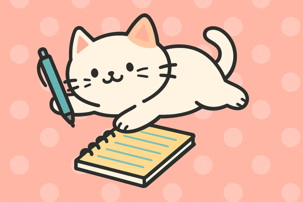 絵心ゼロでも3秒！ボールペン1本で失敗しない「ゆるかわ猫」の描き方【手帳デコ】