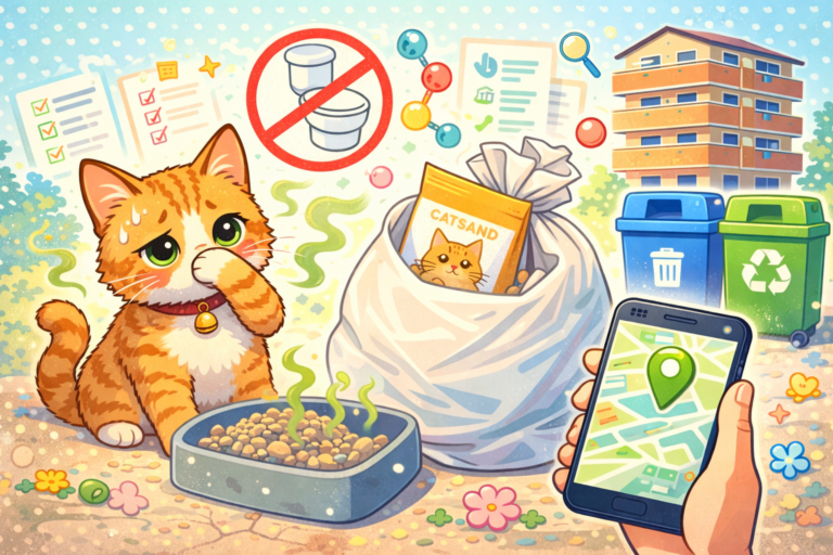 猫砂の捨て方完全ガイド!マンションでも臭わない科学的対策と自治体ルールの最速検索術